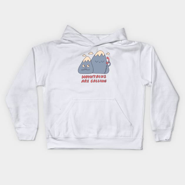 Mountains Are Calling Kids Hoodie by krimons